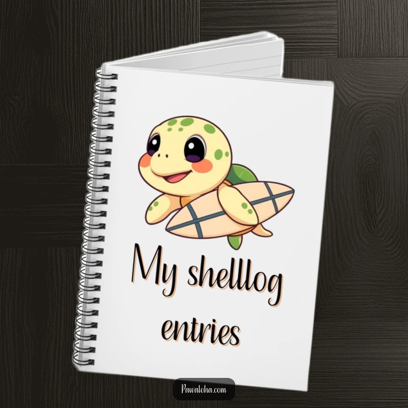 Funny Sea Turtle Surf Notebook: Features a surf-ready sea turtle, inspiring funny thoughts and beachy doodles on every page.