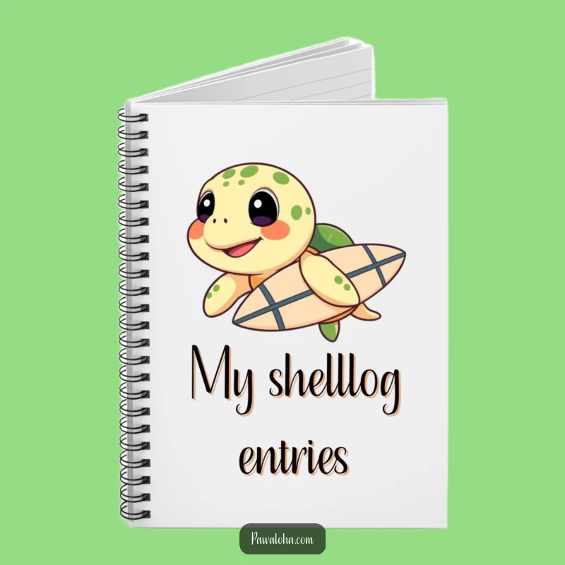 Funny Sea Turtle Surf Notebook: Jot Down Waves, Ideal Funny Gift!