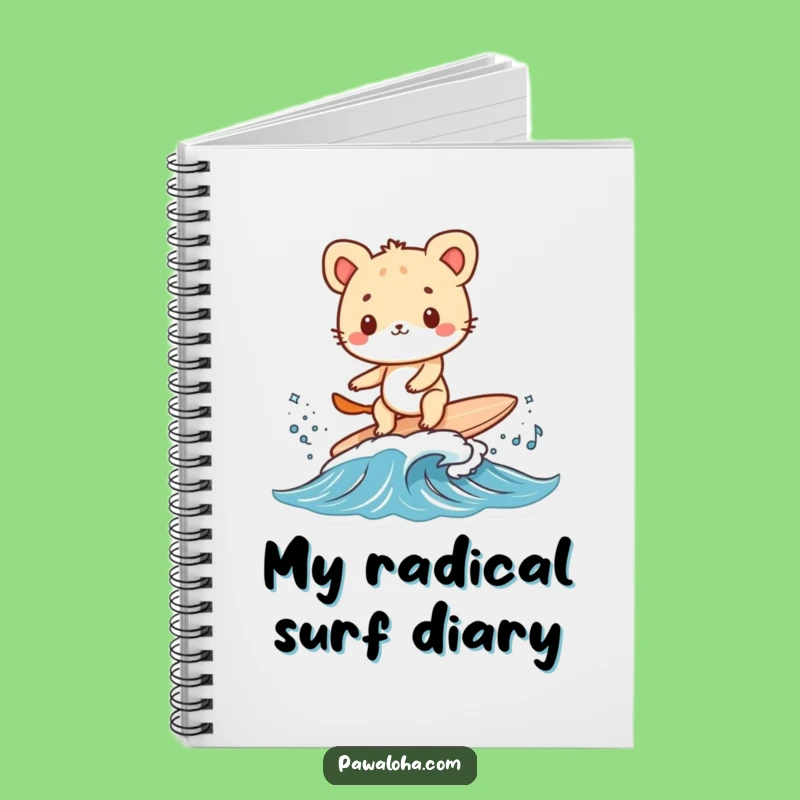 Funny Surfing Animal Notebook - Journal Your Adventures Gift