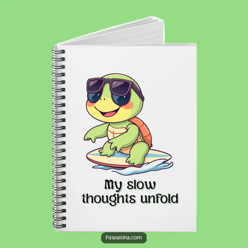 Funny Turtle Surfer Notebook: Cool Sunglasses Dude Journal Gift