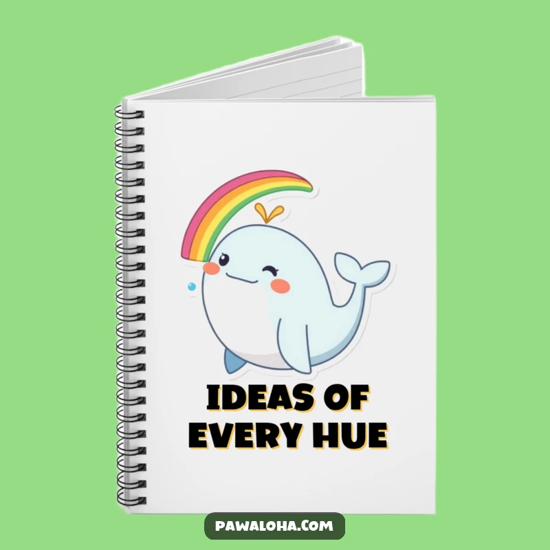 Funny Rainbow Whale Notebook - Inspiring Journal for Creative Ideas Gift