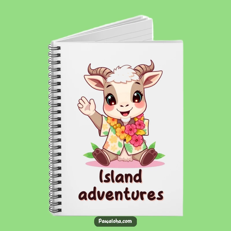 Funny Aloha Goat's Party Journal - Tropical Thoughts Notebook for a Funny Gift