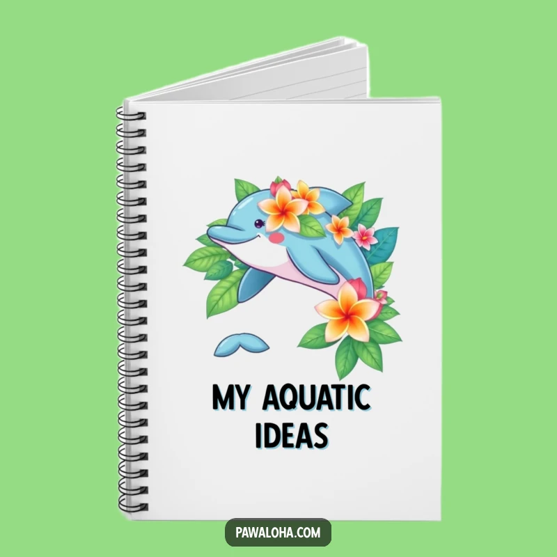 Funny Dolphin Flower Notebook: Playful Tropical Ocean Journal Gift