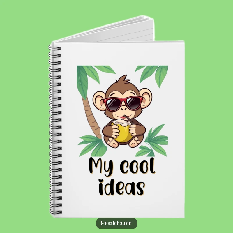 Funny Monkey Notebook: Jot Down Ideas with Tropical Flair