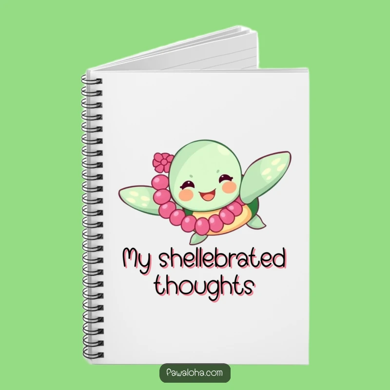 Funny Sea Turtle Lei Notebook: Jot Down Joyful Thoughts in Style