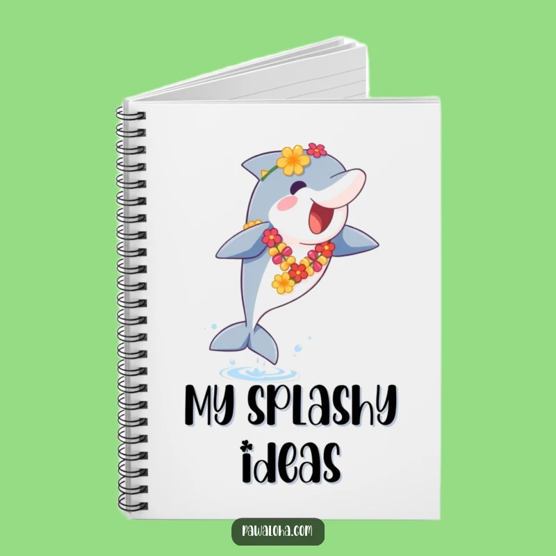 Funny Dolphin Lei Notebook: Jot Down Fun, Ideal Funny Gift!