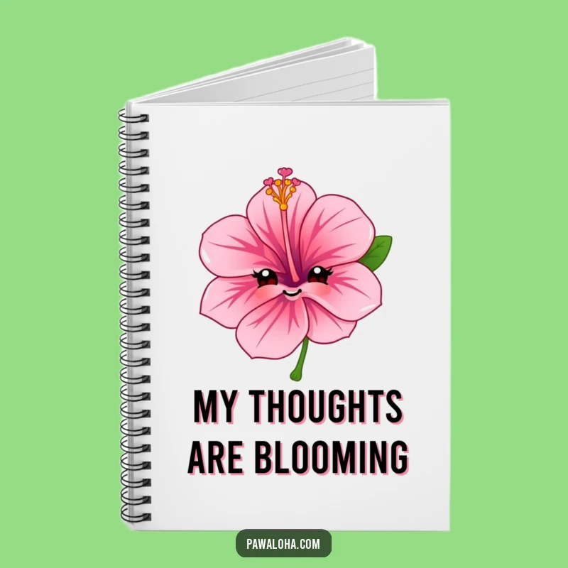 Funny Hibiscus Flower Notebook: Sweet Smile Pages, Perfect Journal Gift