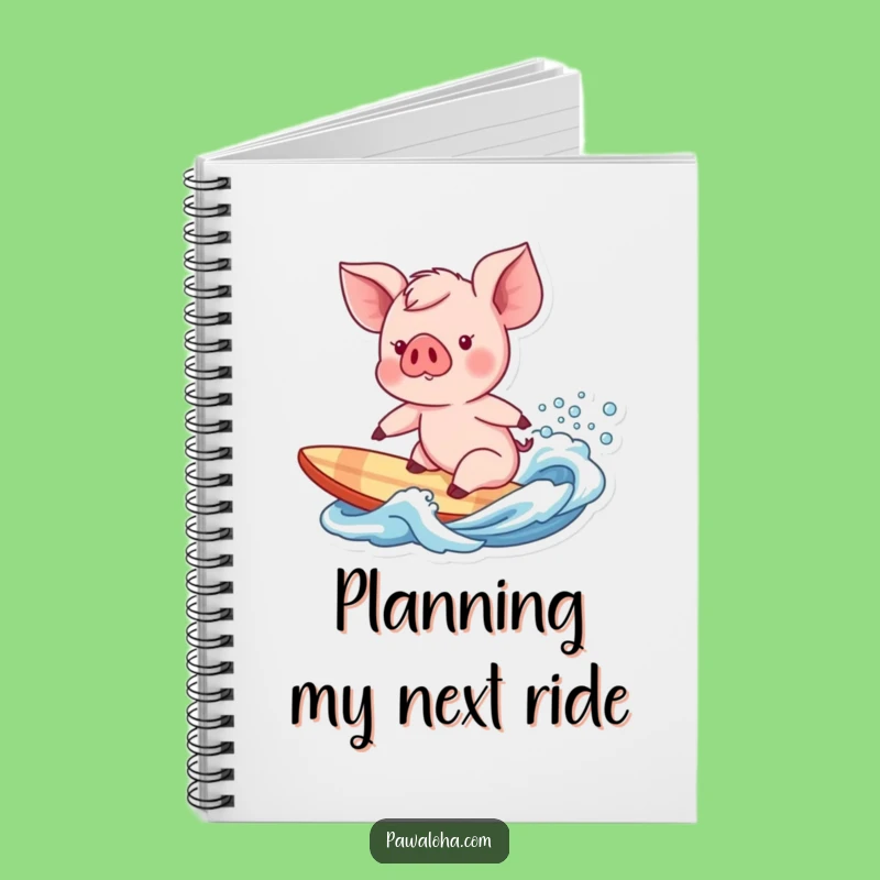Funny Piglet Surfer Notebook: Hilarious Journal for Ideas Gift