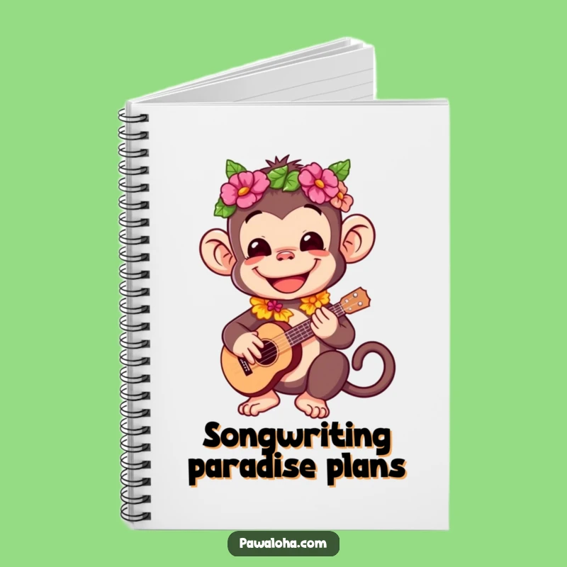 Funny Monkey's Ukulele Notebook: Hilarious Journal for Happy Thoughts