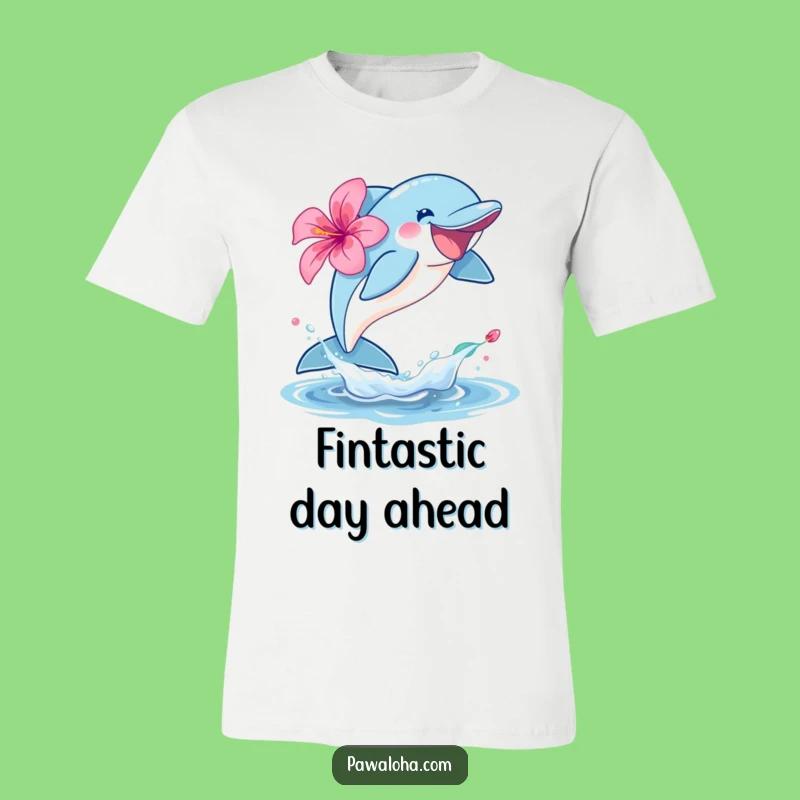 Funny Dolphin Hibiscus T-Shirt: Joyful Leap, Perfect Summer Fun Gift