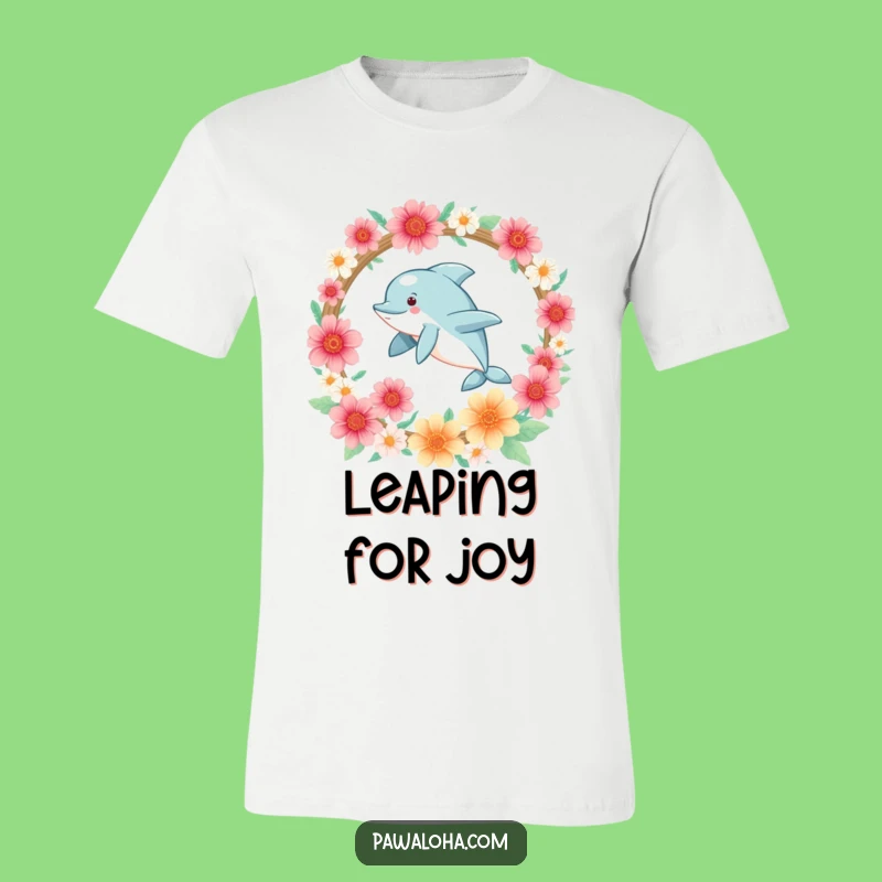 Funny Kawaii Dolphin T-Shirt: Playful Leaping Dolphin Shirt, Ideal Funny Gift