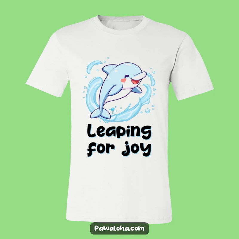Funny Kawaii Dolphin T-Shirt: Splash of Joy Style, Perfect Beach Gift