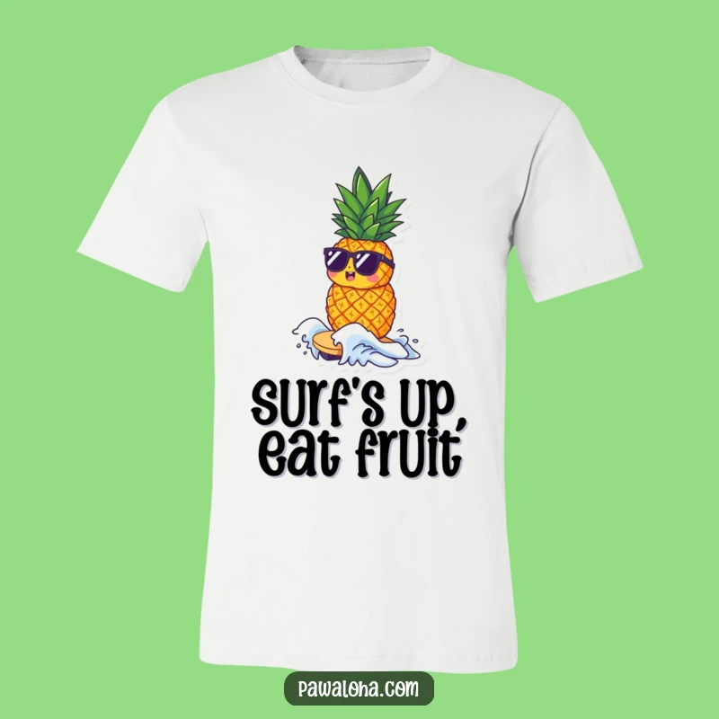 Funny Pineapple Surfer T-Shirt: Cool Character, Beach Vibes, Fun Funny Gift!