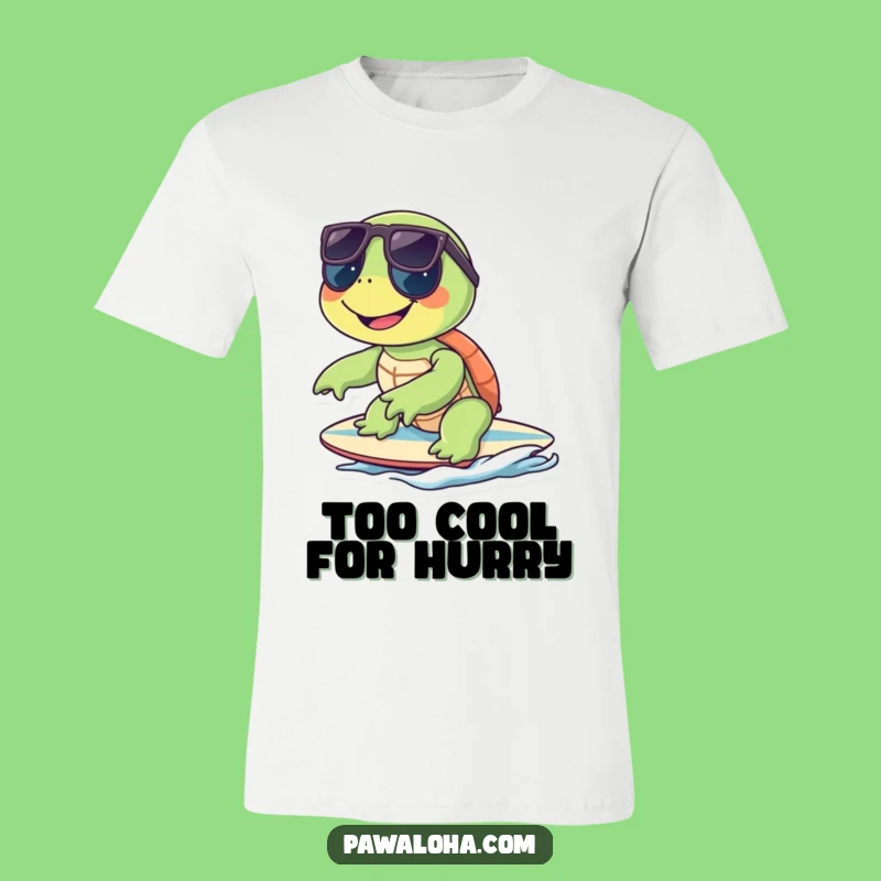 Funny Turtle Surfer T-Shirt: Cool Sunglasses Dude Apparel Gift