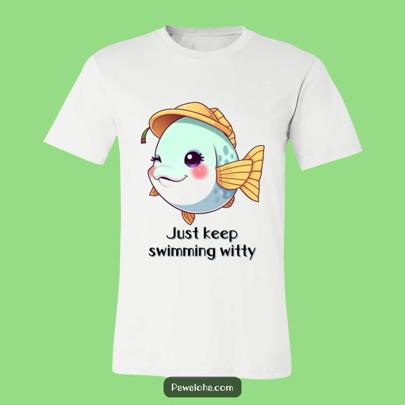 Funny Winking Fish T-Shirt: Coconut Hat Fun, Perfect Summer Gift