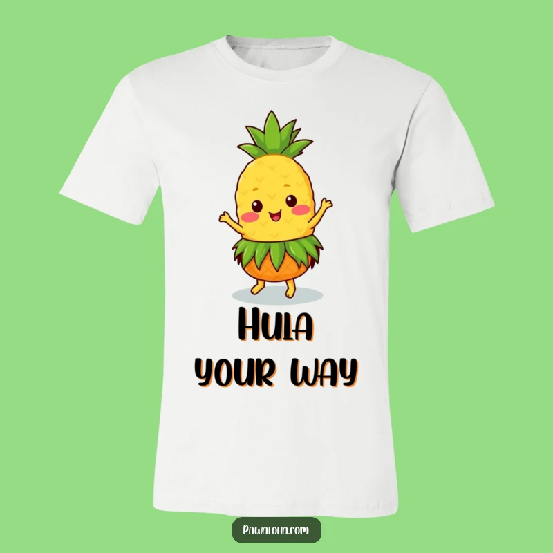 Happy Kawaii Pineapple Dancer T-Shirt: Funny Tropical Fun Tee