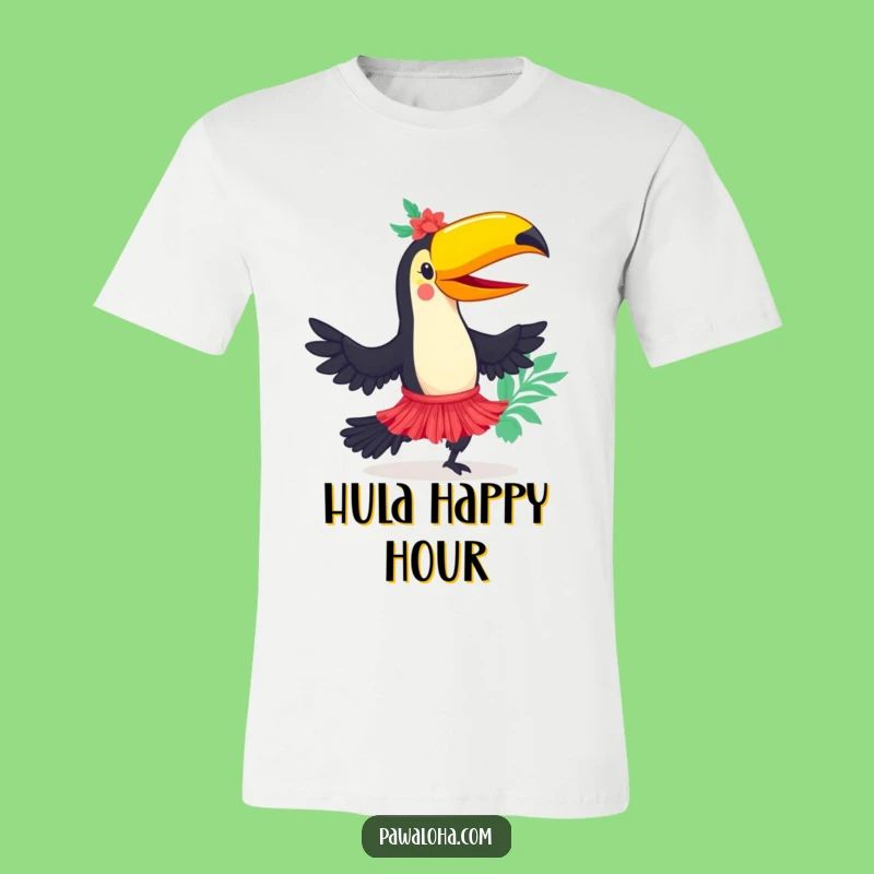 Funny Toucan Hula Dancer T-Shirt: Wear Your Joyful Tropical Spirit