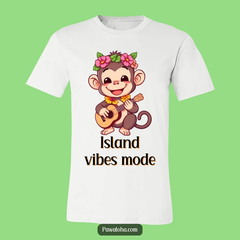 Funny Monkey Ukulele T-Shirt: Hilarious Tropical Tee for Music Lovers