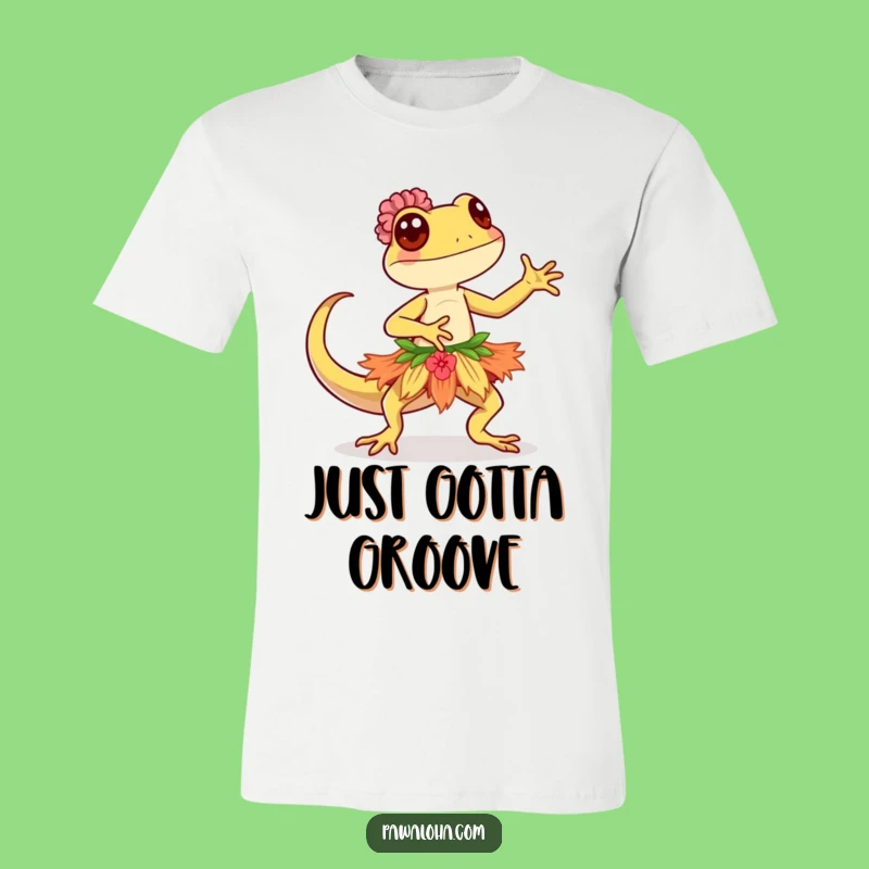 Funny Kawaii Gecko T-Shirt: Island Hula Dancer Shirt, Ideal Funny Gift