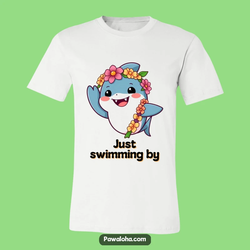 Funny Shark Aloha T-Shirt: Hilarious Tropical Gift for Beach Lovers