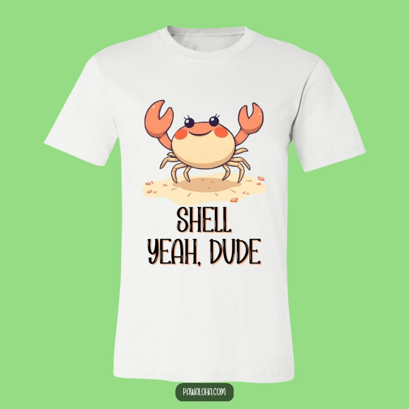 Funny Crab T-Shirt: Joyful Shuffle Character Tee for Beach Days