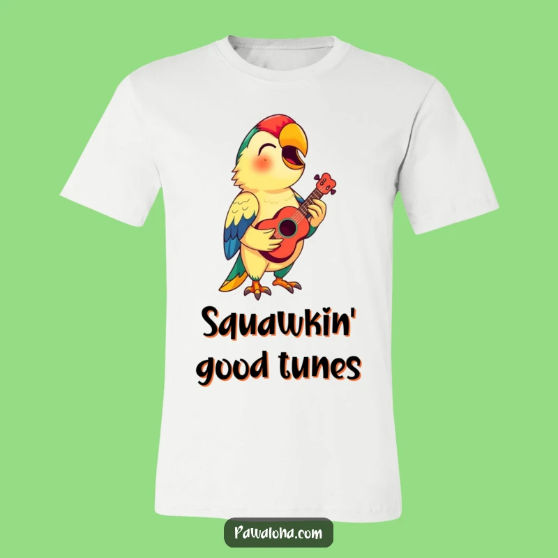 Funny Parrot Ukulele T-Shirt: Sing Your Heart Out, Ideal Funny Gift!