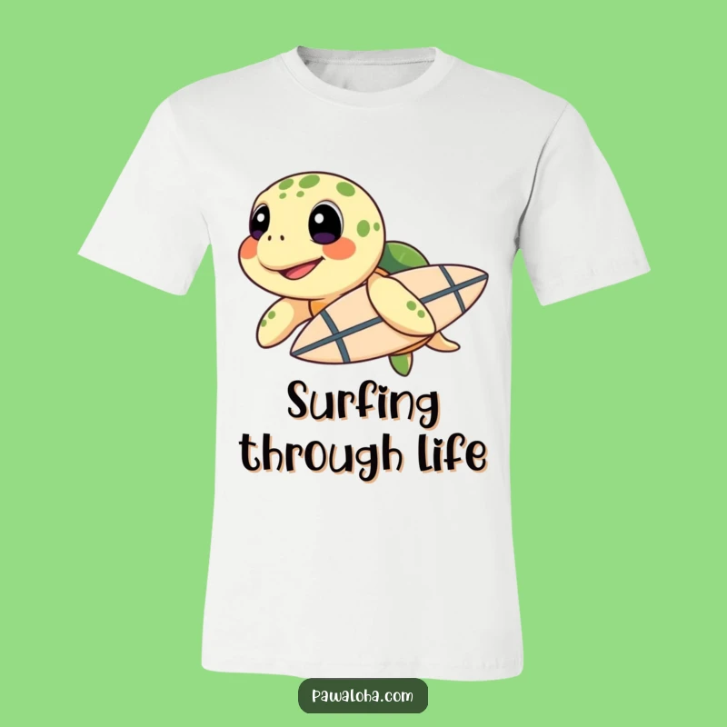 Funny Sea Turtle Surf T-Shirt: Hang Ten Fun, Ideal Funny Gift!