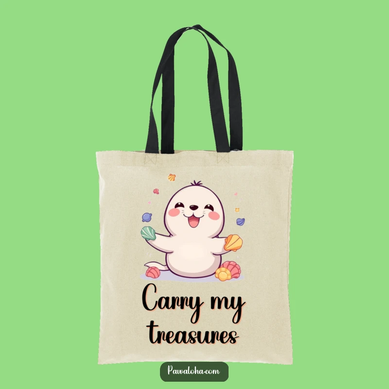 Funny Juggling Seal Tote Bag - Playful Marine Accessory Gift!