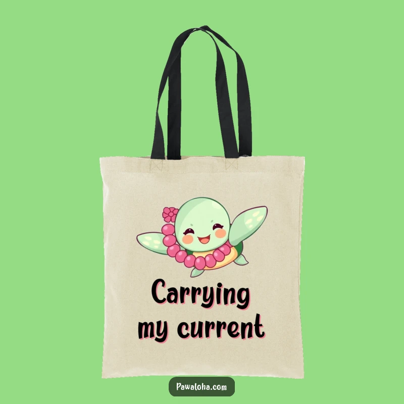 Funny Sea Turtle Lei Tote Bag: Carry Your Joyful Essentials in Style