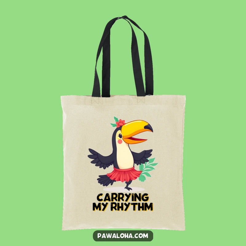 Funny Toucan Hula Dancer Tote Bag: Carry Your Joy Anywhere