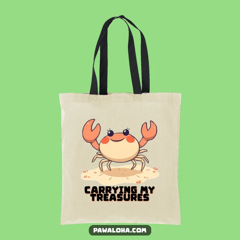 Funny Crab Tote Bag: Joyful Shuffle Character Beach Bag Gift