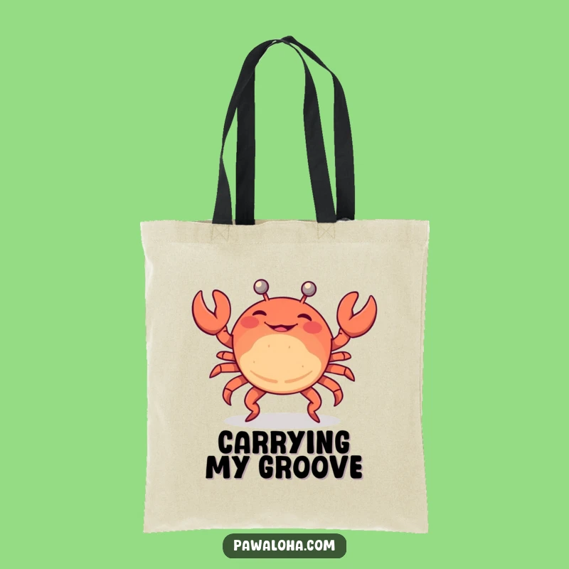 Funny Crab Limbo Tote Bag: Carry Your Party Spirit with Humor