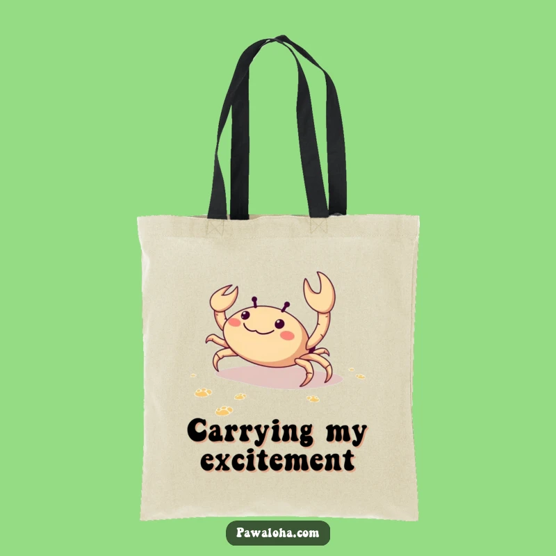 Funny Crab Tote Bag: Carry Your Beach Vibes with This Hilarious Accessory