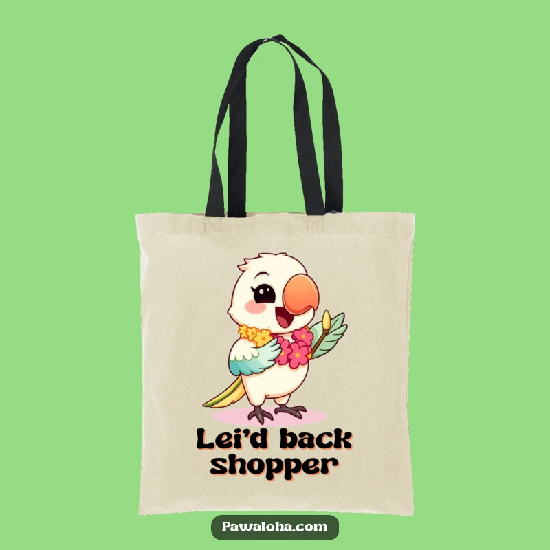 Funny Hula Parrot Tote Bag - Kawaii Tropical Carry-All Gift