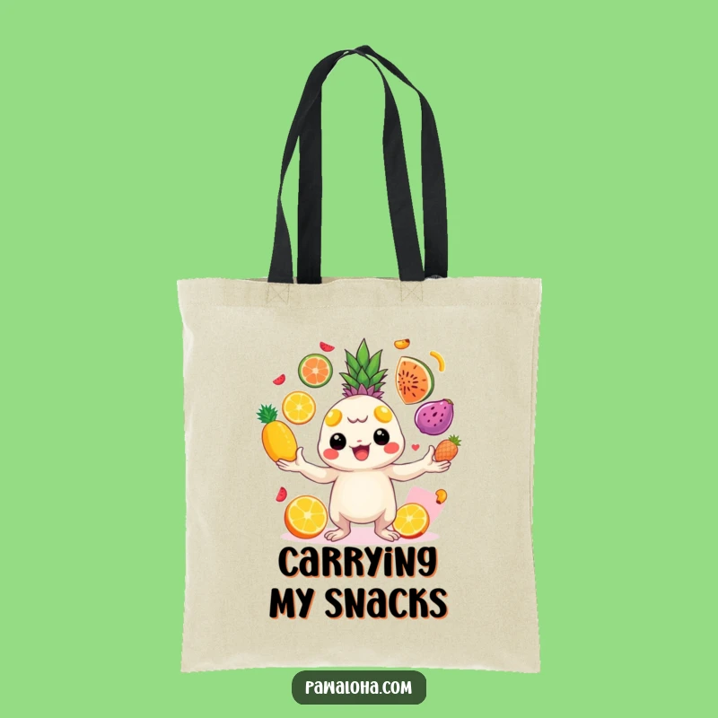 Funny Juggling Creature Tote Bag - Tropical & Practical Gift
