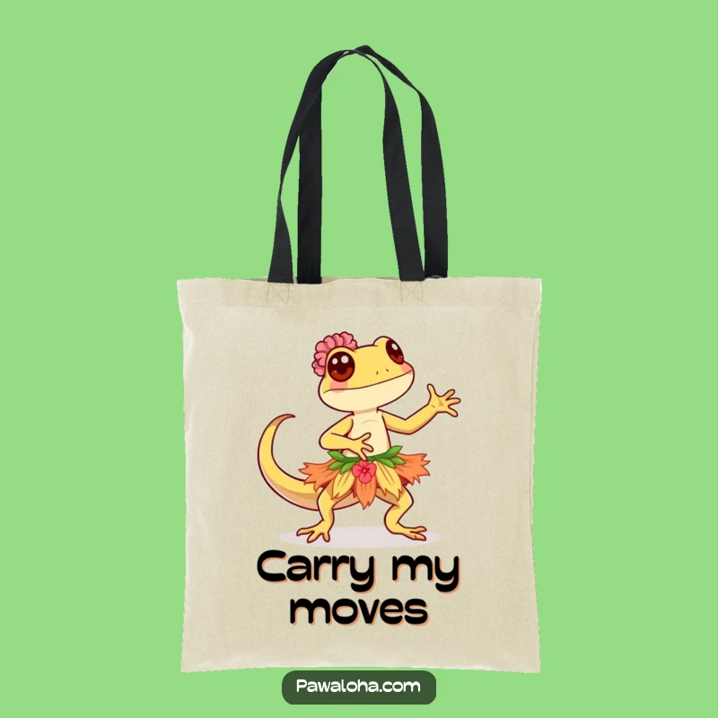Funny Kawaii Gecko Tote Bag: Cute Island Bag, Perfect Tropical Funny Gift