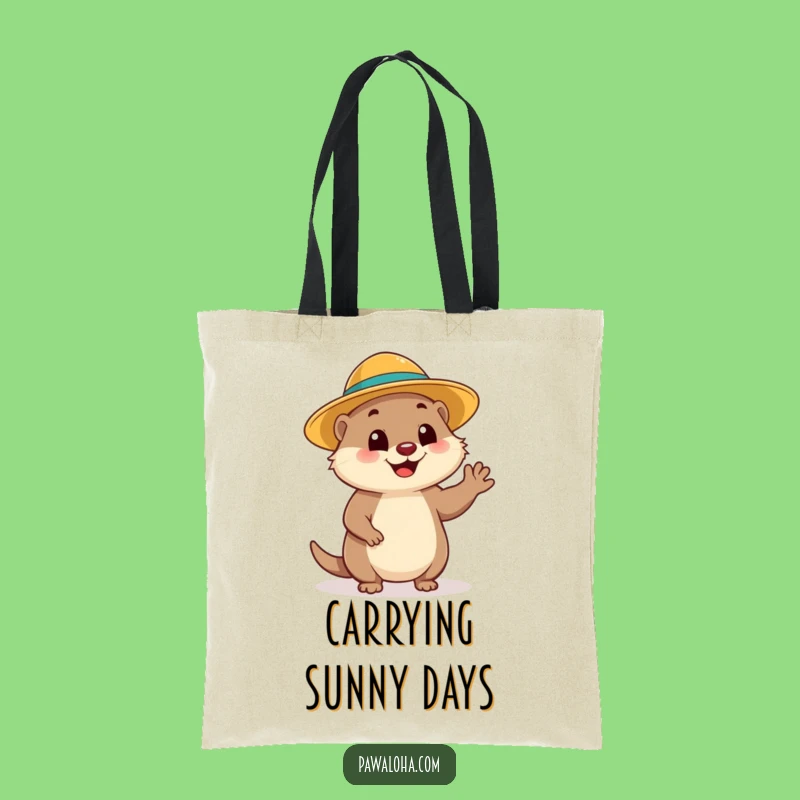 Funny Mongoose Wave Tote Bag: Carry Smiles, Perfect Funny Gift!