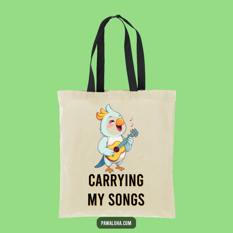 Funny Parrot Tote Bag: Carry Your Music and Fun!
