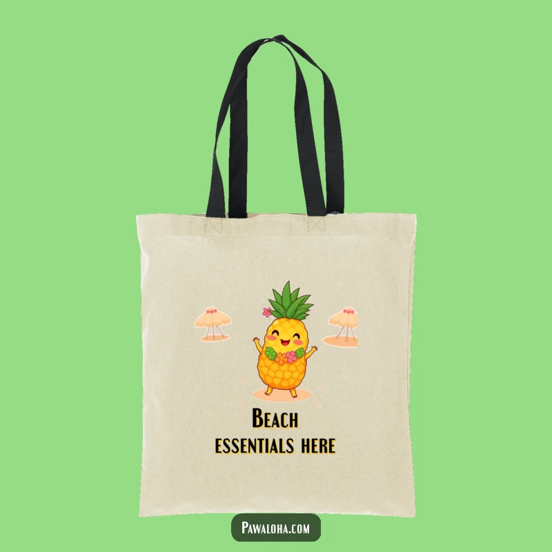 Funny Pineapple Hula Dancer Tote Bag - Tropical Beach Gift!