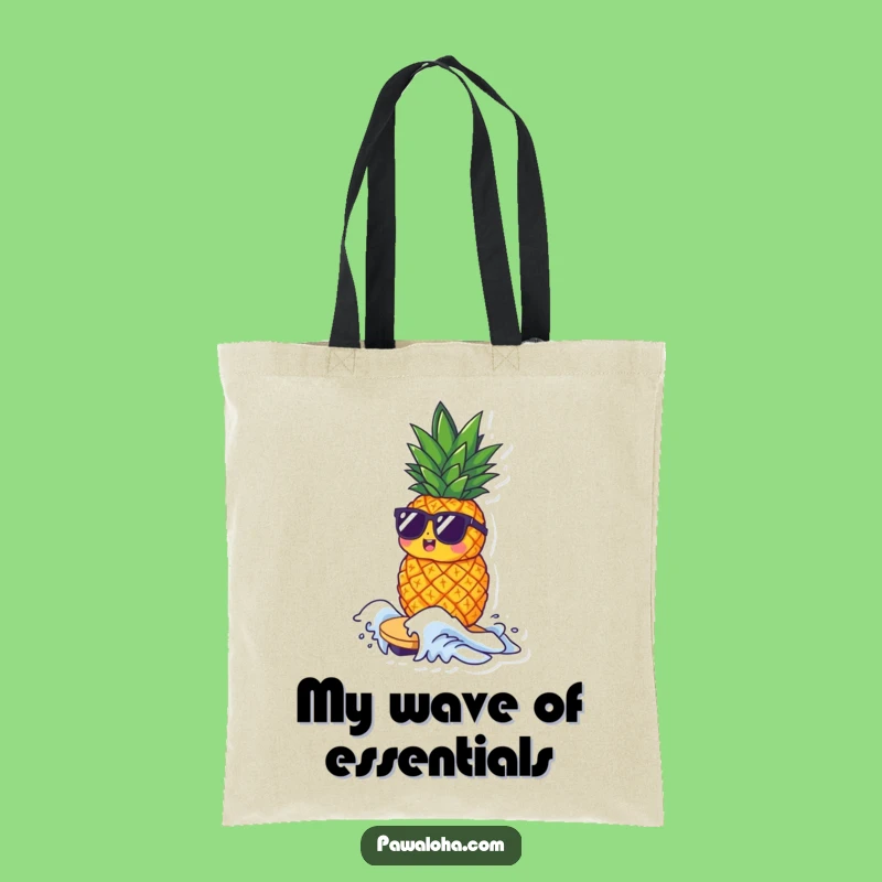 Funny Pineapple Surf Tote Bag: Cool Character, Beach Fun, Practical Funny Gift!