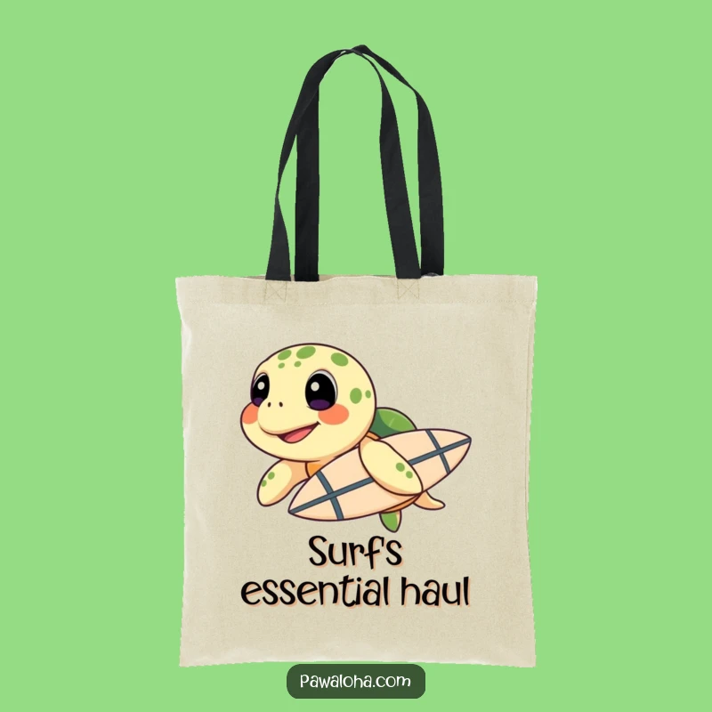 Funny Sea Turtle Surf Tote Bag: Carry Your Gear, Perfect Funny Gift!