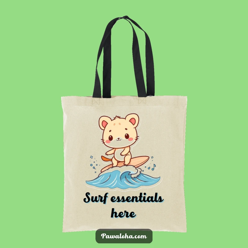 Funny Surfing Animal Tote Bag - Beach Ready & Stylish Gift
