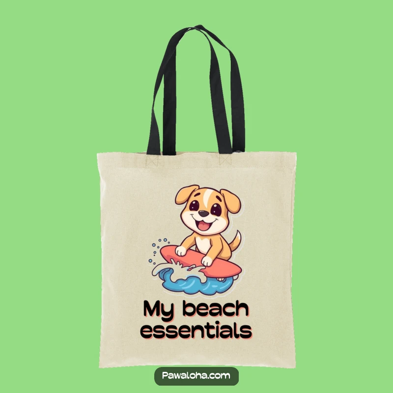 Funny Surfing Dog Tote Bag, Beachy Accessory for Daily Adventures