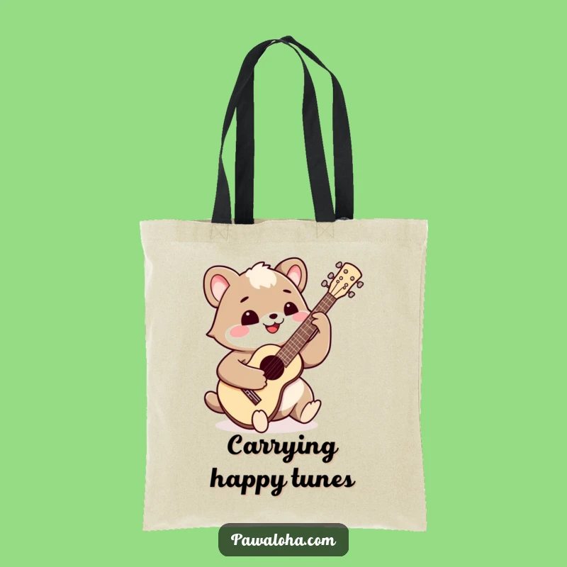 Funny Ukulele Animal Tote Bag - Music Lover's Practical Gift