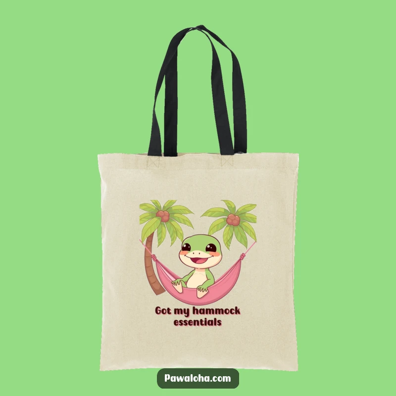 Funny Gecko Hammock Tote Bag: Stylish & Hilarious Carry-All Gift