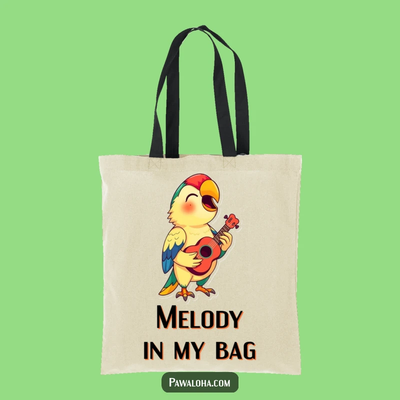 Funny Parrot Ukulele Tote Bag: Carry Your Music, Perfect Funny Gift!
