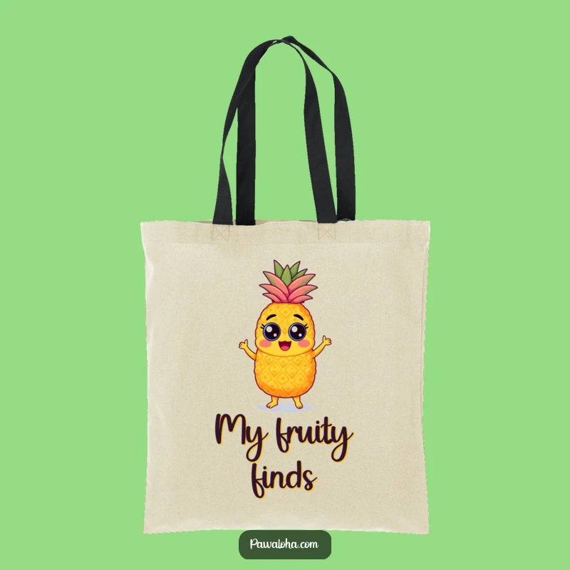 Funny Pineapple Samba Tote Bag: Spacious and stylish, carry your essentials with a dancing pineapple, a great funny gift.