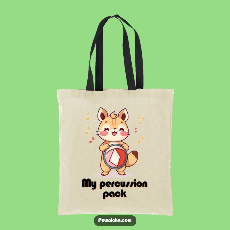 Funny Festive Drum Animal Tote Bag - Carry the Rhythm Gift